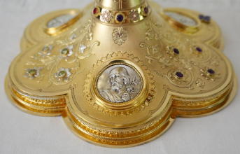 Solid silver gilt antique French Gothic Chalice.